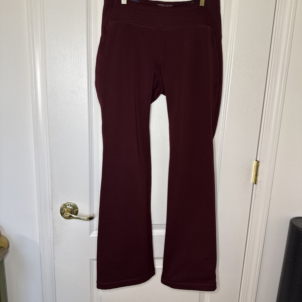 Columbia Omni-Wick Adv Evaporation Leggings Women Medium Burgundy Wine Stretch